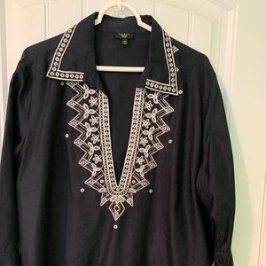 Talbots Women's 18W blouse navy